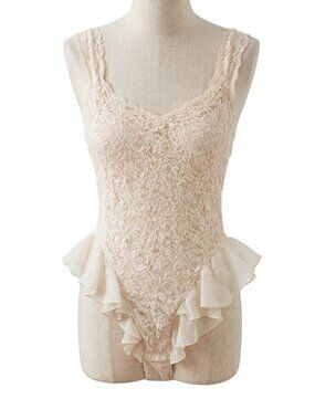 Vintage Y2K Victoria's Secret Lace Teddy Bodysuit – Heart Tag – Size Medium